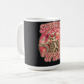 Überlebende aus Trotz Retro-Skelett Kaffeetasse (Vorderseite Links)