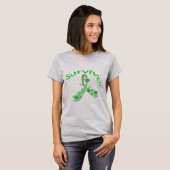 Überlebende Blume Ribbon traumatischer Gehirnverle T-Shirt (Vorne ganz)