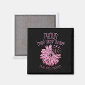 Überlebende Daisy Pink Brustkrebs-Geschenk Magnet (Vorderseite/Rückseite)
