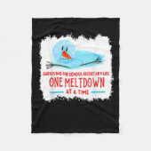 Überlebende Das Schulsekretariat Leben Schneemann  Fleecedecke (Vorderseite)