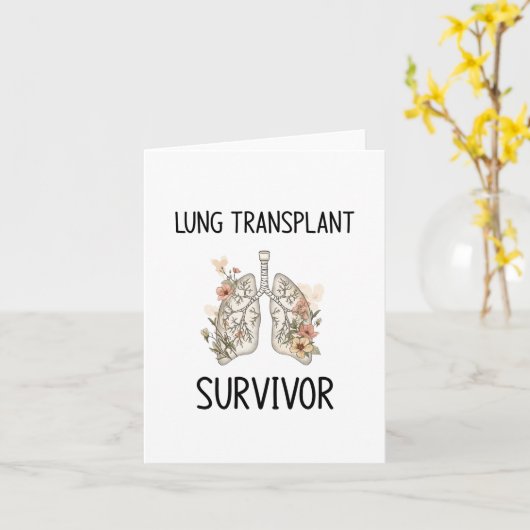 Überlebende einer Lungentransplantation Karte (Gelbe Blume)
