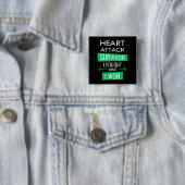 Überlebende eines Herzinfarktes, ich kämpfte und g Button (Beispiel)