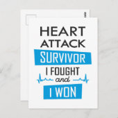 Überlebende eines Herzinfarktes, ich kämpfte und g Postkarte (Vorne/Hinten)