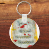 Überlebende Erholung Heilung Hoffnung Kunst Trauma Schlüsselanhänger (Vorderseite)