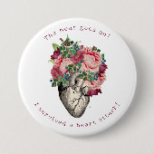 Überlebende Frauen bei Herzattacken Button (Vorderseite)