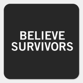 Überlebende glauben quadratischer aufkleber