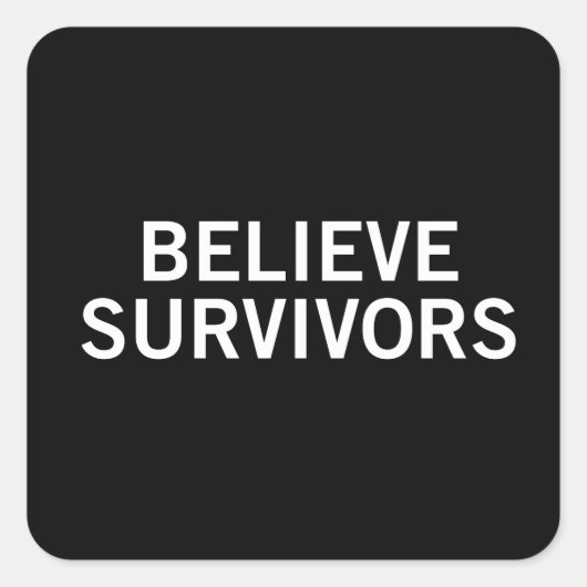 Überlebende glauben quadratischer aufkleber (Vorderseite)