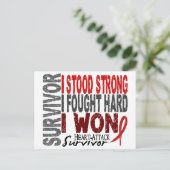 Überlebende Herzattacken 4 Herzerkrankungen Postkarte (Stehend Vorderseite)