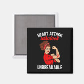 Überlebende Herzattacken Unzerbrechliche Herzattac Magnet (Vorderseite/Rückseite)