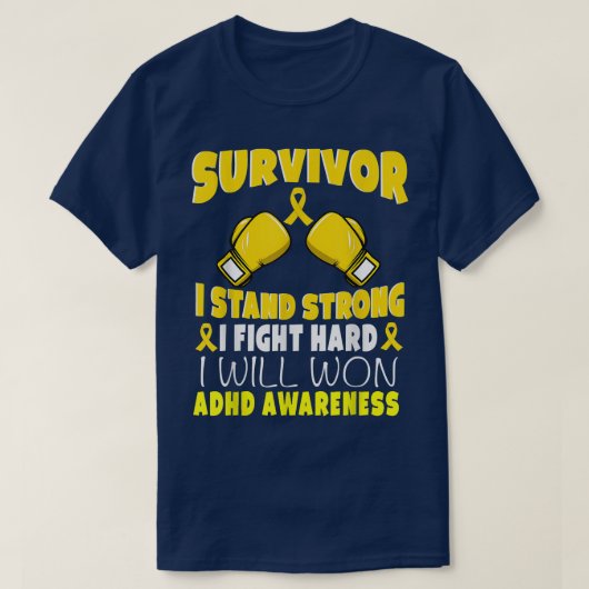 Überlebende ich bekämpfe hartes Bewusstsein T-Shirt (Design vorne)