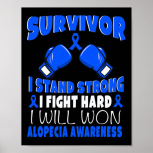 Überlebende ich bekämpfe schwere Alopezie Bewussts Poster