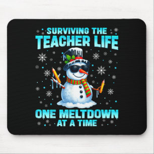 Überlebende Lehrer Leben Pjs Pyjamas Weihnachten X Mousepad