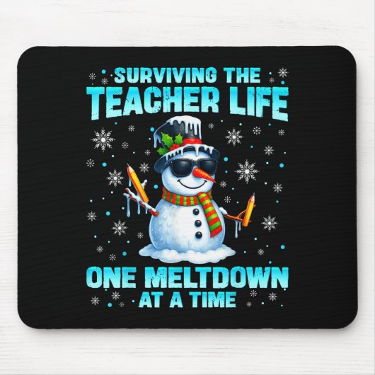 Überlebende Lehrer Leben Pjs Pyjamas Weihnachten X Mousepad (Vorne)