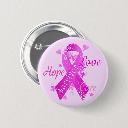 Überlebende Liebe Hope Cure Button (Vorne & Hinten)