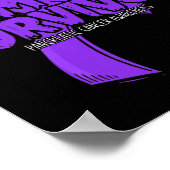 Überlebende Lila Ribbon-Proud Pankreaskrebs Awa Poster (Ecke)