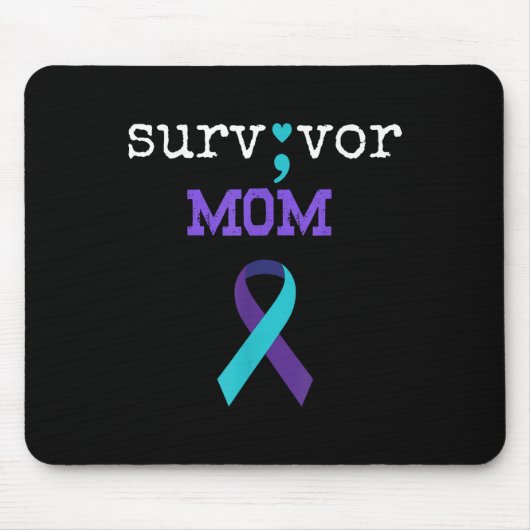 Überlebende Mama - Semicolate Gift Suicide Prevent Mousepad (Vorne)