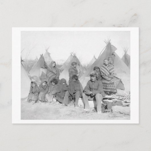 Überlebende Mitglieder der Big Foot Band Postkarte (Vorderseite)