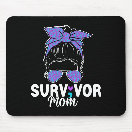 Überlebende Mutter - Semikolon-Präventionsbewussts Mousepad (Vorne)