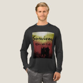 "Überlebende nach dem Fall" Schwarz-Gelb-Design Tri-Blend Shirt (Volle Vorderseite)