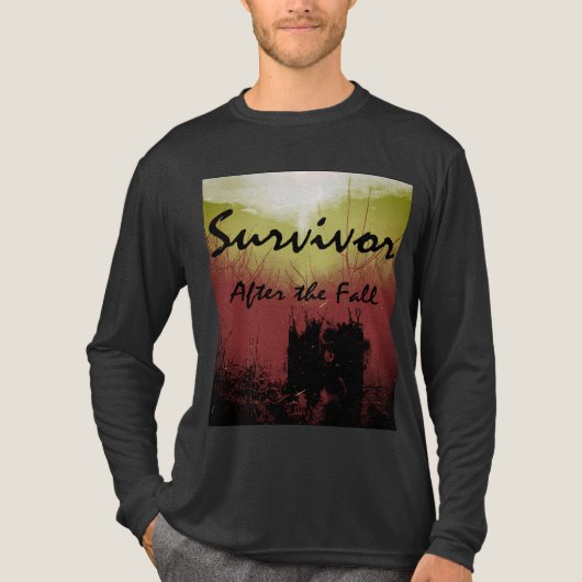 "Überlebende nach dem Fall" Schwarz-Gelb-Design Tri-Blend Shirt (Vorderseite)