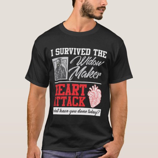 Überlebende Operation des Herzens Widow Maker Herz T-Shirt (Vorderseite)