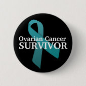 Überlebende Ovarialkarzinom Bewusstsein Button (Vorderseite)