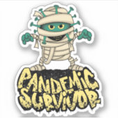 Überlebende, pandemischer Überlebender, Aufkleber (Vorderseite)
