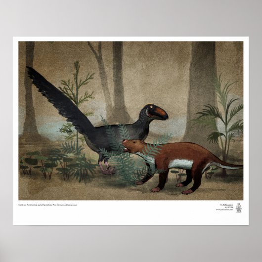 Überlebende: Pantolambda und postkrebserregende Di Poster (Vorne)