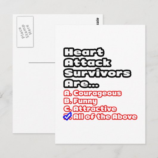 Überlebende Quiz Postkarte (Vorne/Hinten)