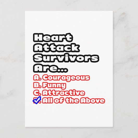 Überlebende Quiz Postkarte (Vorderseite)