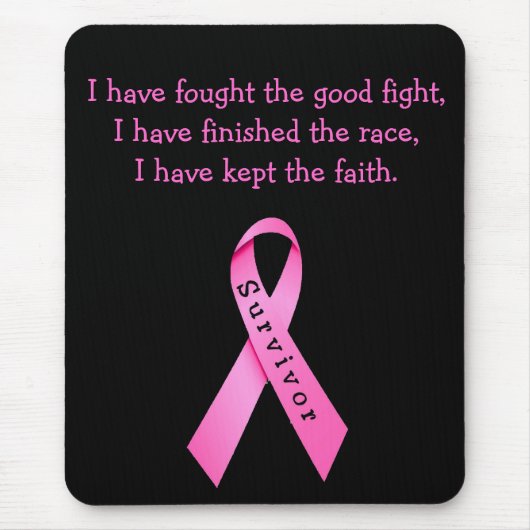 Überlebende Ribbon auf schwarzen Mousepad (Vorne)