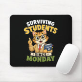 Überlebende Schüler seit Montag Lustiger Katzenleh Mousepad (Mit Mouse)