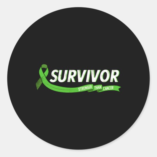 Überlebende Stärkere Non-Hodgkin-Lymphom-Krebs Runder Aufkleber (Vorderseite)