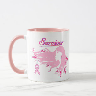Überlebende Tasse des Brustkrebses