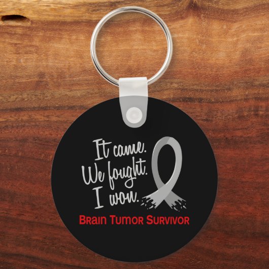 Überlebender 11 Hirntumor Schlüsselanhänger (Vorderseite)