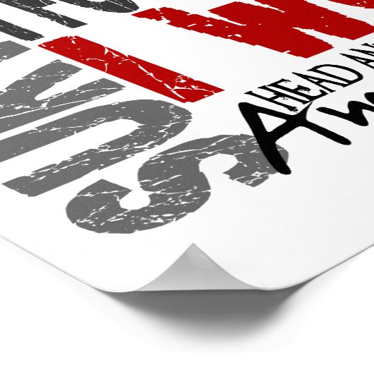 Überlebender 4 Head Nackenkrebs Poster (Ecke)