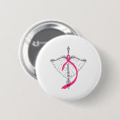 Überlebender Bow Arrow Warrior Hope Pink Ribbon Br Button (Vorne & Hinten)