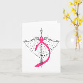 Überlebender Bow Arrow Warrior Hope Pink Ribbon Br Karte (Gelbe Blume)