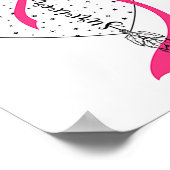 Überlebender Bow Arrow Warrior Hope Pink Ribbon Br Poster (Ecke)