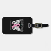 ÜBERLEBENDER - Brustkrebs-Schmetterling Gepäckanhänger (Vorderseite horizontal)