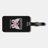 ÜBERLEBENDER - Brustkrebs-Schmetterling Gepäckanhänger (Rückseite horizontal)