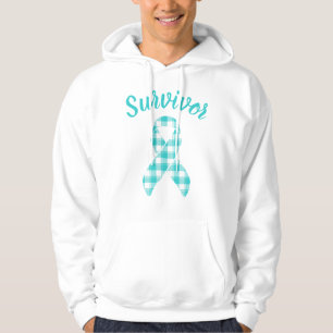 Überlebender des Eierstockkrebs Karo Teal-Band Hoodie