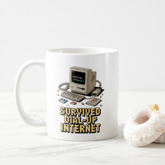Überlebender des Einwahl-Internets – Retro-Vintage Kaffeetasse