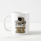 Überlebender des Einwahl-Internets – Retro-Vintage Kaffeetasse (Links)