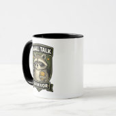 Überlebender des Smalltalks Lustiges Waschbär-Shir Tasse (Vorderseite Links)