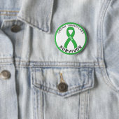 Überlebender einer Organtransplantation Ribbon Wei Button (Beispiel)