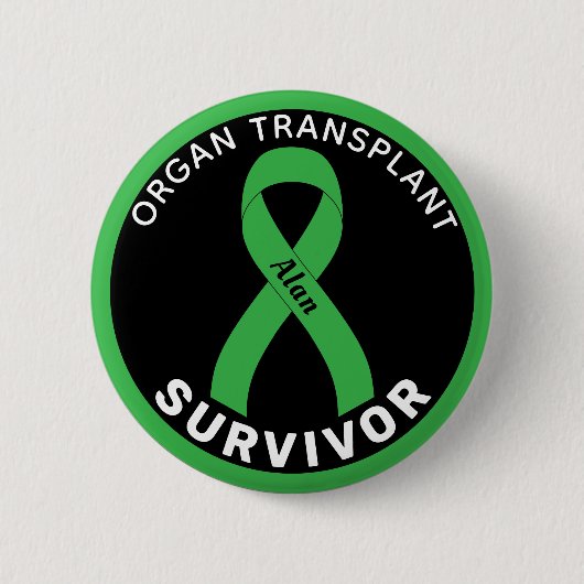 Überlebender einer Organtransplantation-Schleife S Button (Vorderseite)