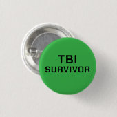 Überlebender einer traumatischen Hirnverletzung TB Button (Vorne & Hinten)