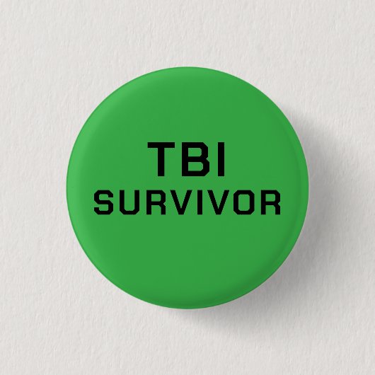 Überlebender einer traumatischen Hirnverletzung TB Button (Vorderseite)