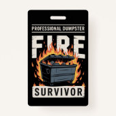 Überlebender eines professionellen Müllcontainer-F Ausweis (Vorderseite)